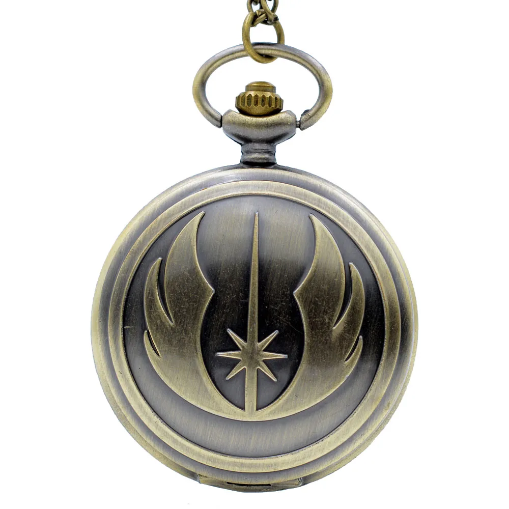Модные STAR WARS Jedi заказ черный циферблат научно-фантастических фильмов кварцевые карманные часы Analog подвеска Цепочки и ожерелья мужские часы женские часы подарок