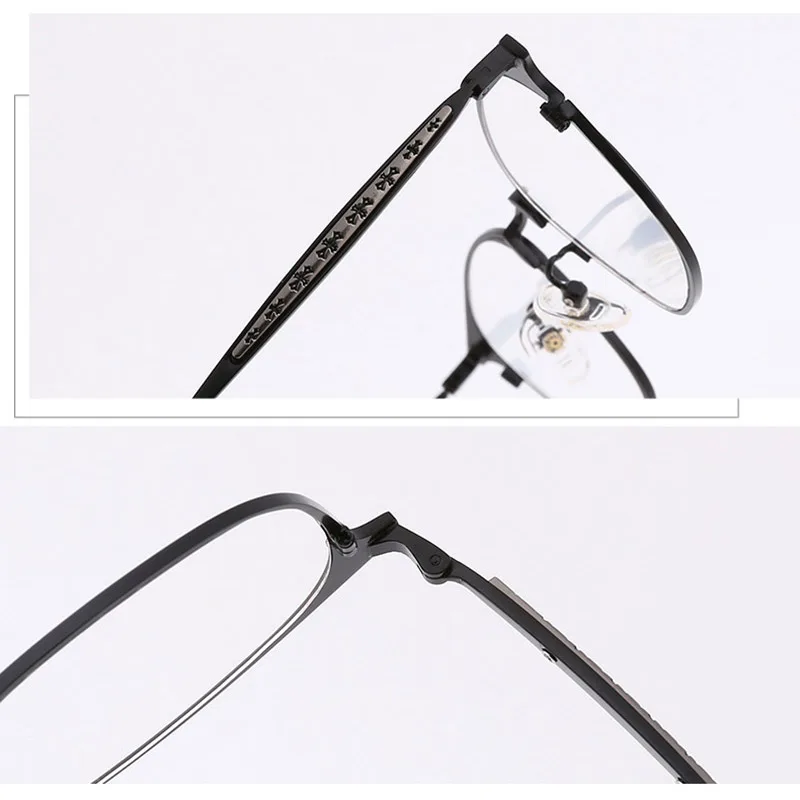 Alloy Fashion Eyeglasses Frame for Women and Men Prescription Eyewear Glasses Optical Frame Spectacles 8018 Full Rim Metal Frame