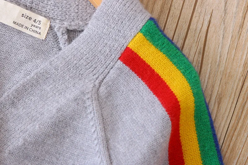 Everweekend сладкий дети девушки Радуга облака вязаный свитер кардиганы конфеты Серый