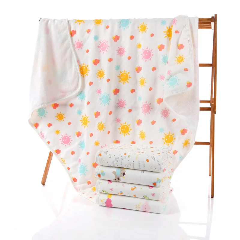 Дети муслин Одеяло двухслойные хлопковые детские одеяло для младенца белый