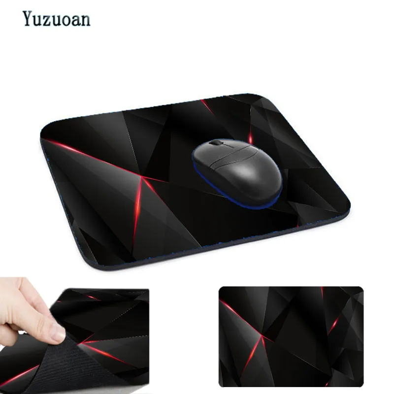Yuzuoan дизайн уникальный узор черный 22X18/25X20/29X25 см Прочный портативный резиновый коврик для мыши коврик