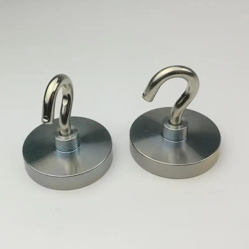 4 шт. D42mm мощный сильный неодимовый магнит с крюком Магнитный Материал
