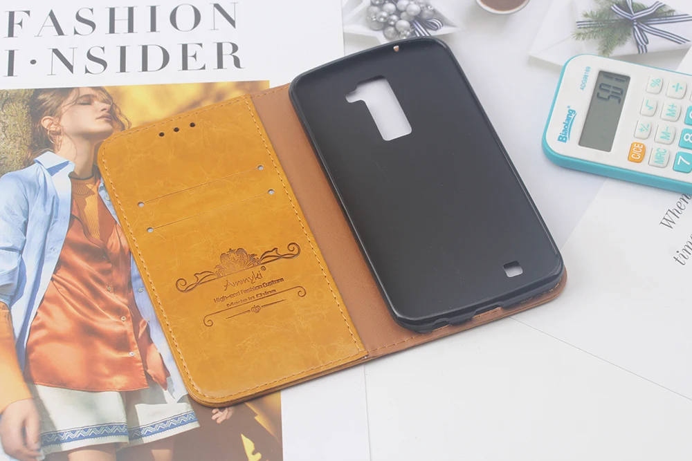 Чехол AMMYKI 5," для LG K10 Lte K430DS K410 K420N K430DSF/LG M2, задняя крышка из искусственной кожи с цветочным принтом и треугольным знаком, чехол 5,3" для LG K10