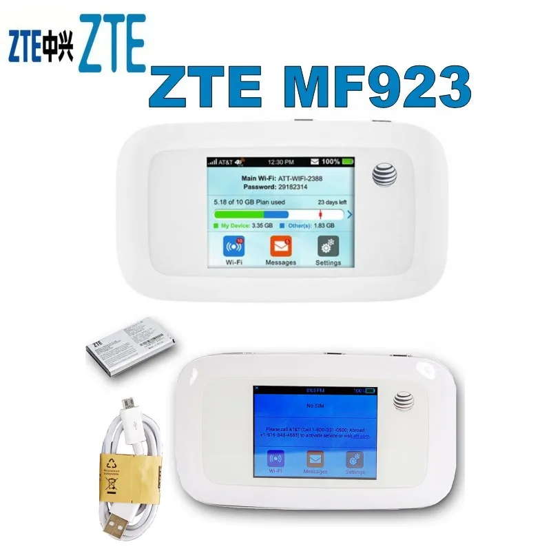 Разблокированная Мобильная точка доступа ZTE MF923 (AT&T Speed) 4G LTE|4g wifi pocket router|pocket routerwifi