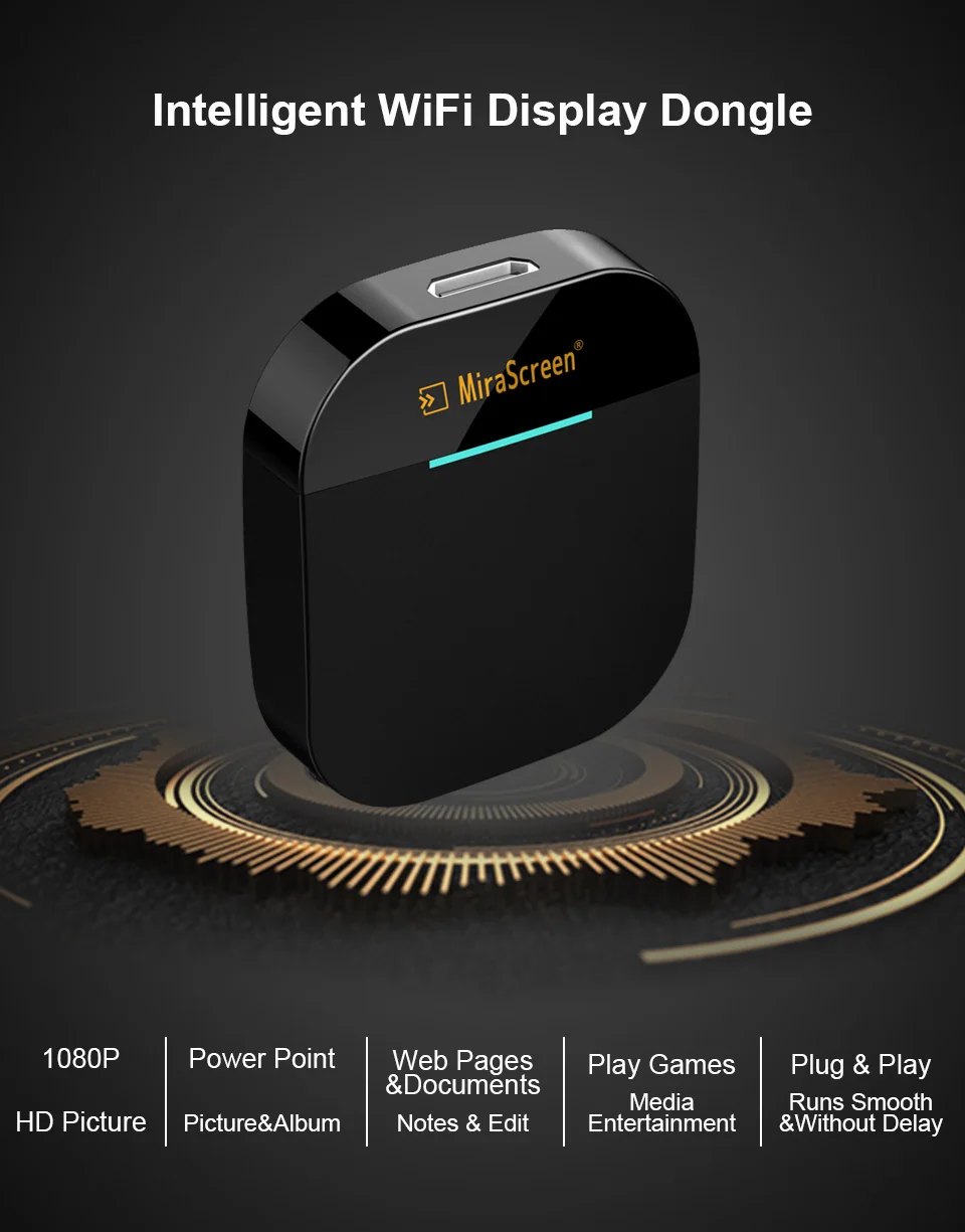 YEHUA G5/G5A 1080p HD мини Смарт ТВ коробка Wifi дисплей ключ Android 4,2 ТВ-карта Miracast DLNA Airplay Зеркальное зеркало хром