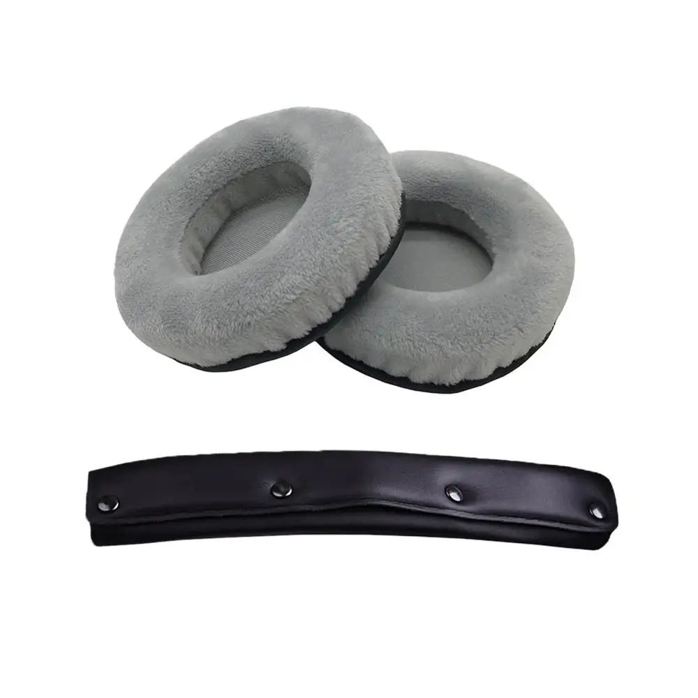 a set of Gray WHIYO повязка Hoofdband oorkussens schuim spons Удобная подкладка для наушников Beyerdynamic DT770 DT880 DT990 - Цвет: a set of Gray