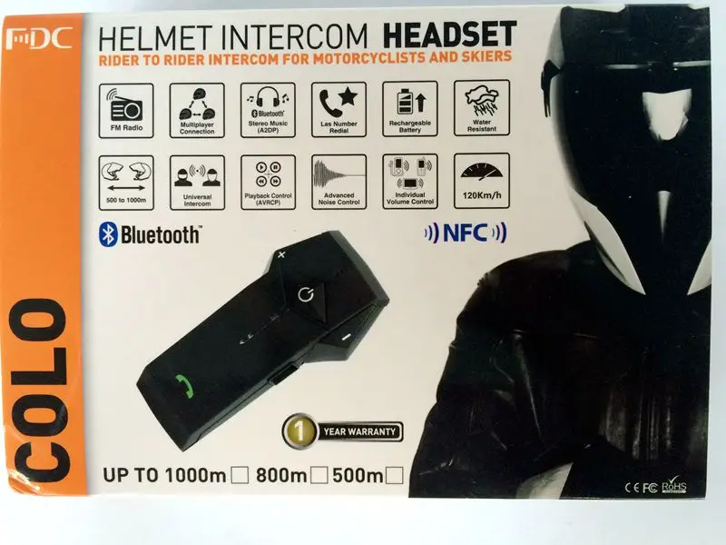 Мотогарнитура для шлема Freedconn COLO 1000m Bluetooth NFC FM радио|Наушники шлемов| |