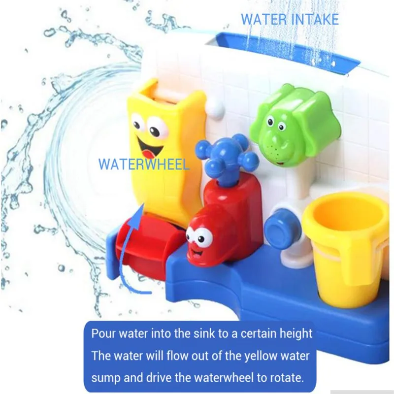 Мультфильм кран водяной спрей ванная комната играть игрушки Ванна Душ купальная