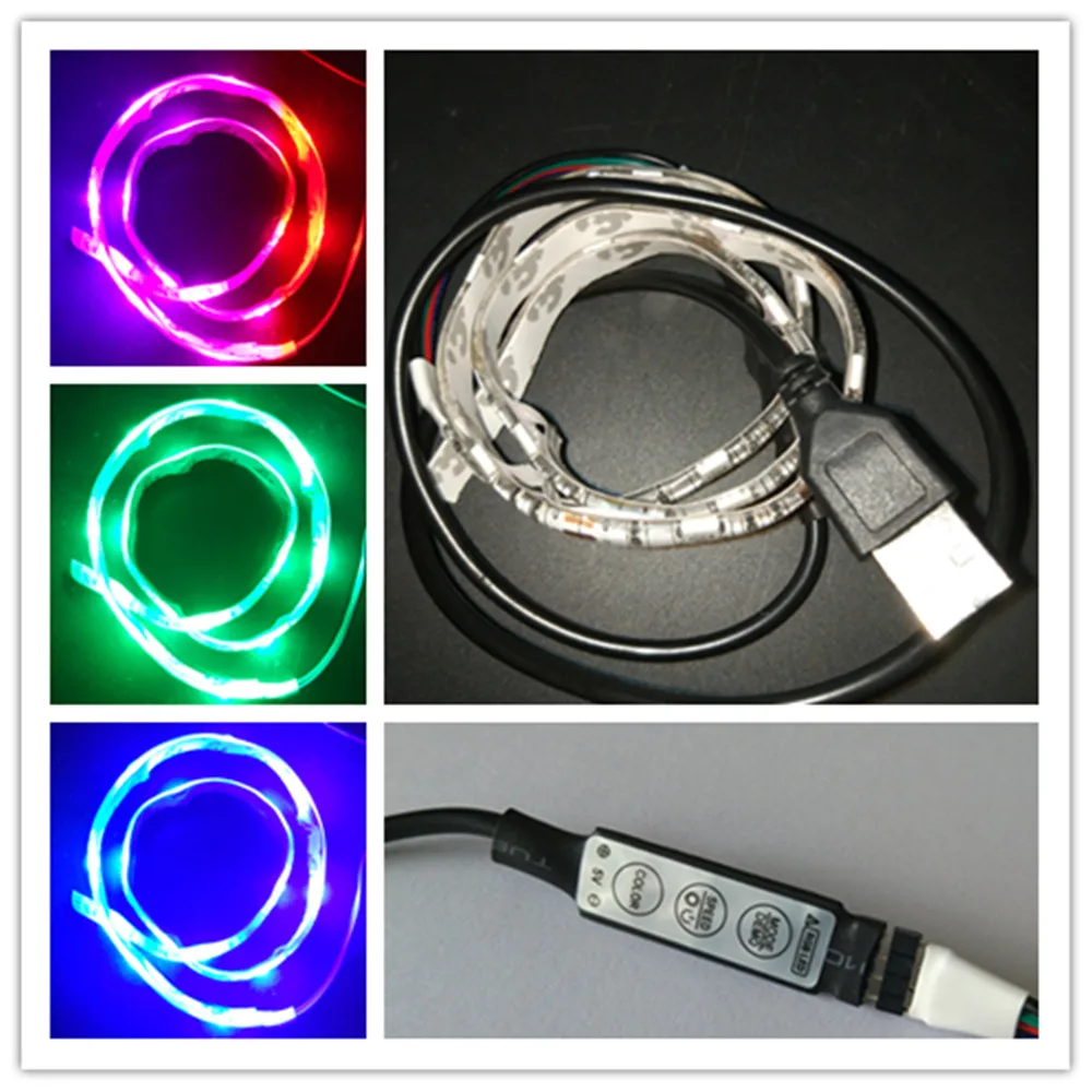 YIYANG 0 5 2 м USB TV подсветка смещения освещения 5050 Светодиодные полосы света лента