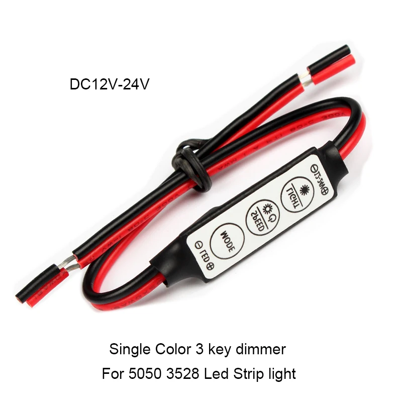 Мини 3 ключа 4key DC5V 12 в 24 в один цвет/RGB+ CCT светодиодный Усилитель диммер контроллер для 5050 3528 Светодиодная лента светильник