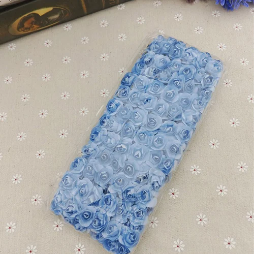 sky blue Melsnajsd 144 шт./лот 1,8 см мини бумага розы цветы свадебное оформление букета бумага цветок для бумага в форме цветков для скрапбукинга дешево - Цвет: sky blue