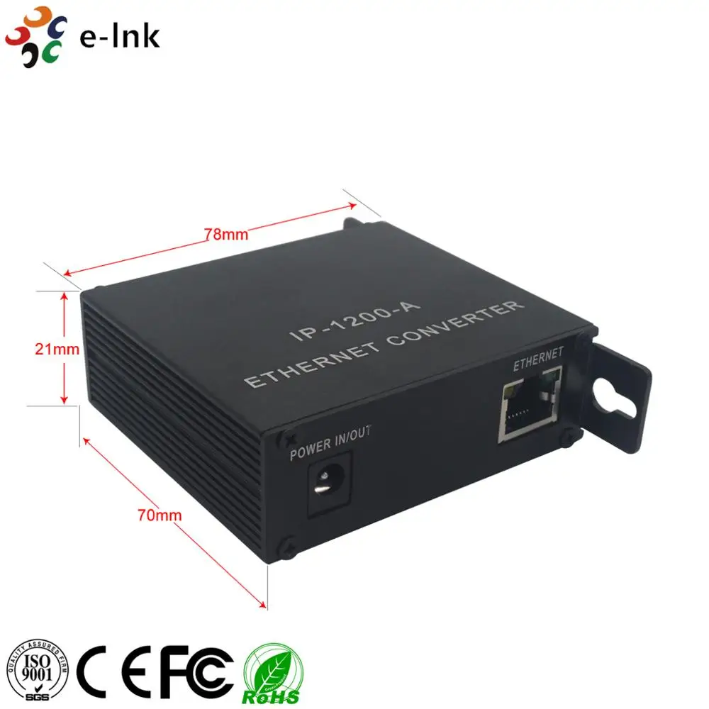 1Ch Ethernet по коаксиальному конвертеру с PoE