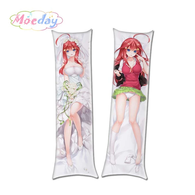 Зеленый The Quintessential Quintuplets Anime Characters Nakano Miku Nino Itsuki Sister Dakimakura Pillow Covers - Цвет: Зеленый