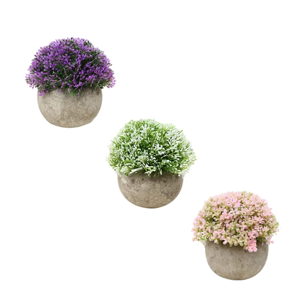 3 шт. искусственные мини-растения в горшках | Дом и сад