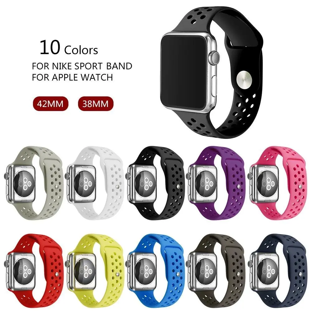 Силиконовый спортивный браслет для Apple Watch iWatch Series 1 2 3 Nike+.