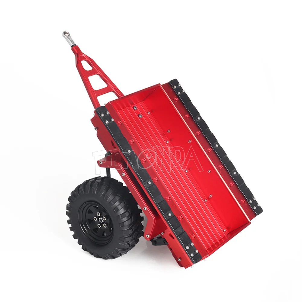 Металлический прицеп на радиоуправлении платформа грузовик для 1/10 RC Cralwer Axial SCX10