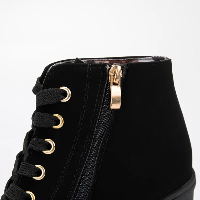 Ботинки на высоком каблуке женские ботильоны из искусственной кожи модная