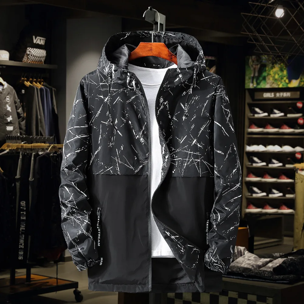 Minwlj бренд размера плюс 4XL 5XL 6XL 7XL 8XL 9XL 10XL может 150 кг Для мужчин куртка с капюшоном и воротником 100