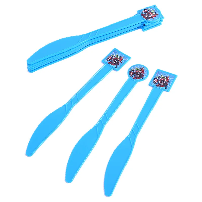 Knife 10pcs 6 шт./партия, коробки для попкорна с супергероями Мстителями, украшения для дня рождения, вечерние принадлежности, украшения для дня рождения детей - Цвет: Knife 10pcs