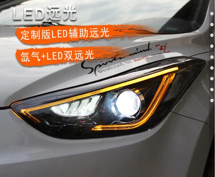 HID, 2011~ 2013/2013~, автомобильный Стайлинг, фары для HUNDAI Elantra, Solaris, accent, Elantra, Genesis, i10, i20, santa fe, lantra; Elantra Головной фонарь