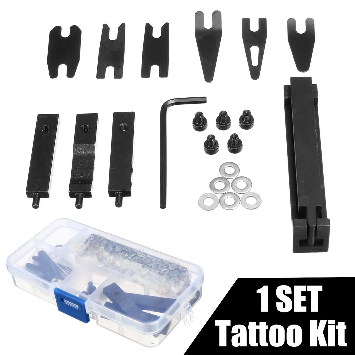 

Complete Beginner Tattoo Kit Coil Guns Machine Set Box Holder Accessories Case Portable Tattoo Kits Body Art Adjust Tools Set