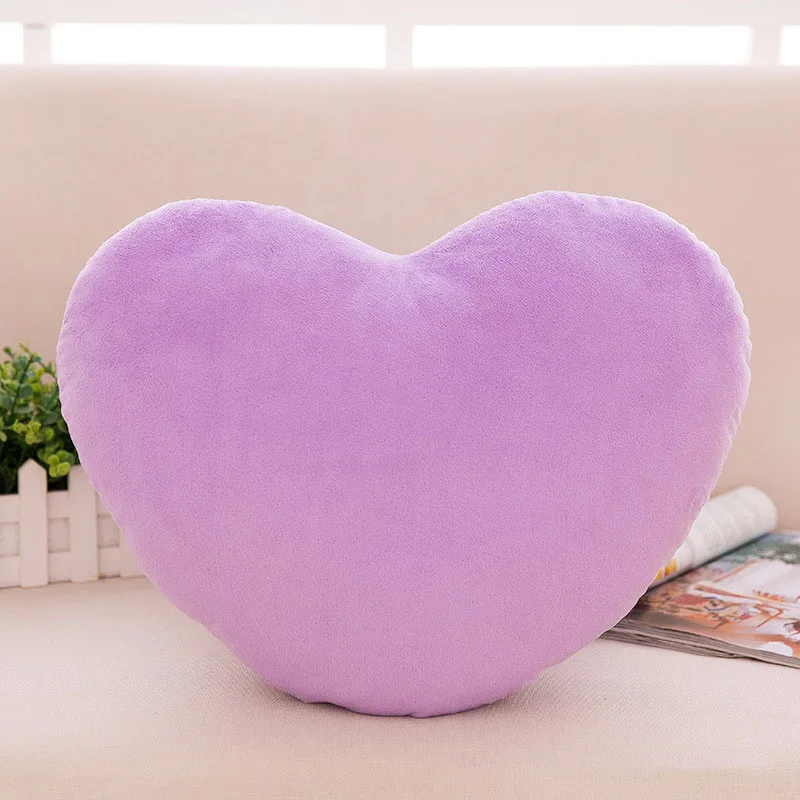 purple 20*30 см, детская подушка, одноцветная, сердце, Подушка для новорожденного, декор для детской комнаты, мягкая, детская, для девочки, украшение комнаты, аксессуары - Цвет: purple