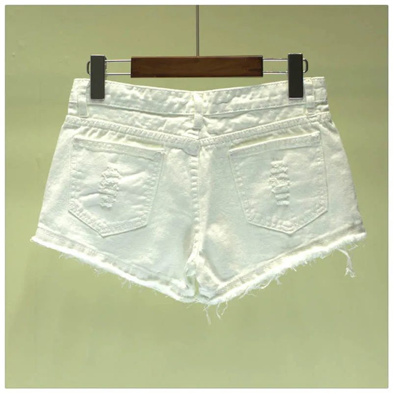 NiceMix джинсовые шорты женские Летние повседневные вареные белые дырки hotpants flash джинсовые короткие шорты женские студенческие шорты
