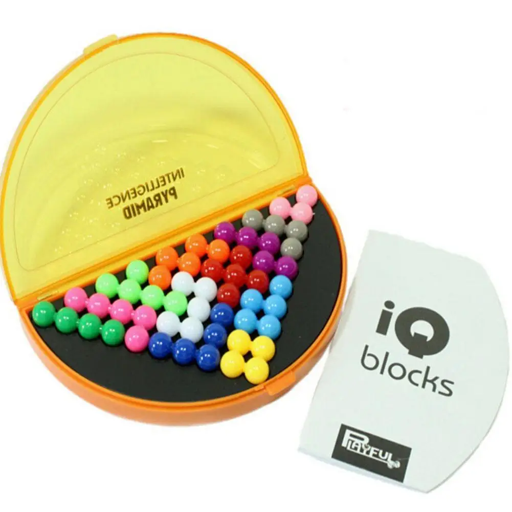 Горячая Распродажа Детские IQ пирамиды бусы Головоломка мозги тизер развивающие