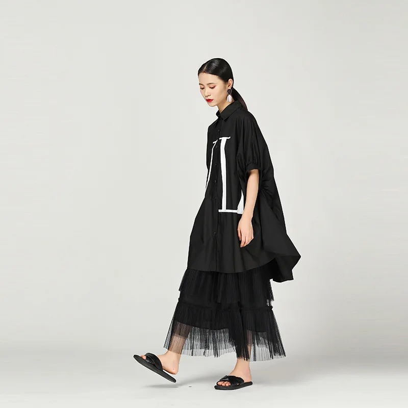 Harajuku Новинка 2019 года Горячие сезон: весна-лето рубашка для женщин Личность Письмо