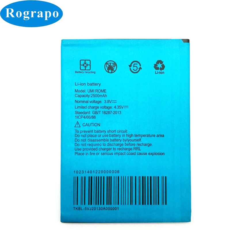 Сменная батарея для смартфона UMI 2500 мАч Roma X|battery for umi|battery forsmartphone battery |