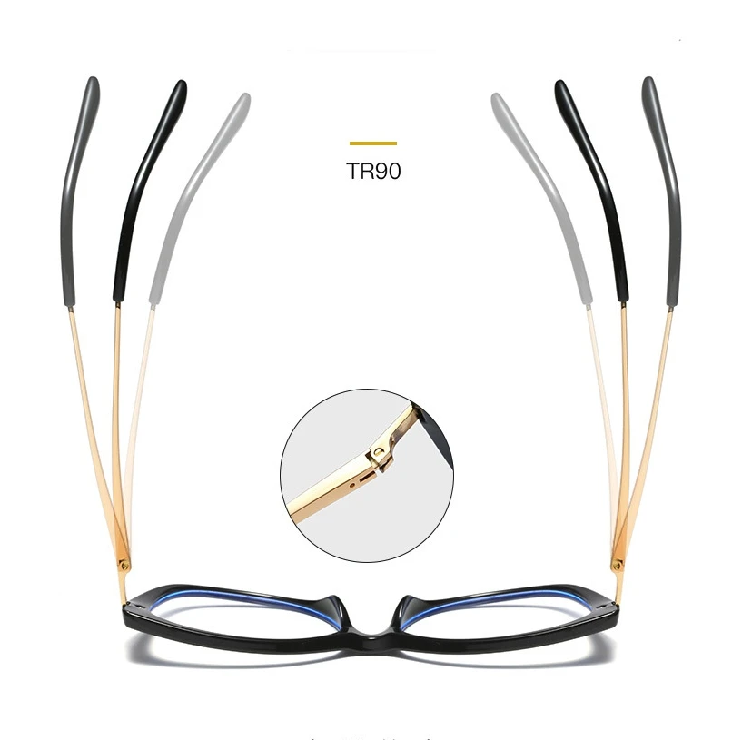 TR90 Retro Cat Eye Glasses Frames Men Women Optical Fashion Computer Glasses 45847