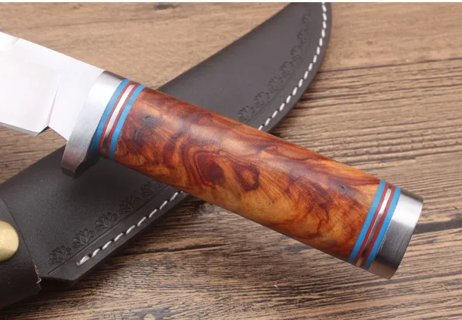 Импортный DC5 лезвие золотого сандалового дерева ручка прямой knifeTactical EDC