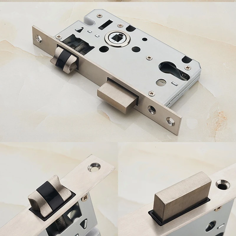 Черный алюминиевый Прочный дверной замок 1 шт. минималистичный безопасности для