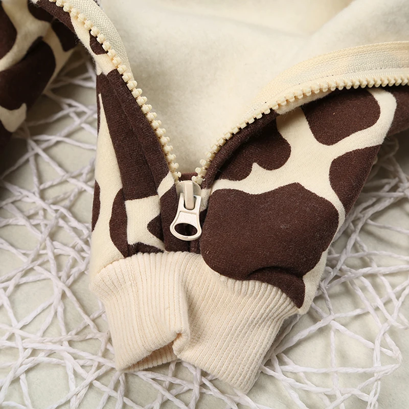 Зимняя одежда для новорожденных 2019 милая верхняя с жирафом комбинезон длинным