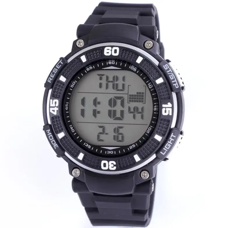 Shhors watch multi function digital alarm stopwatch 3ATM hours date black sport casual fashion silicone watchband dropship|alarm signal|alarm