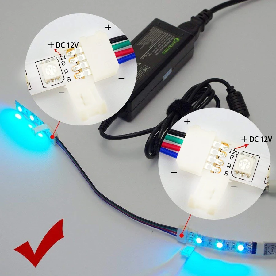 10 шт. 20 штук мм 4 Pin Светодиодные ленты разъем для 5050 RGB светильник SM Мужской