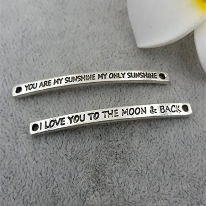 Высокое качество 5 шт./лот античные посеребренные буквы подвески для браслета Я