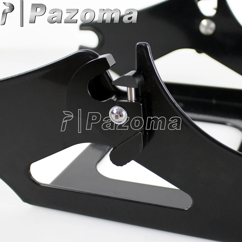 Мотоциклетная черная стальная Съемная двухместная багажная стойка для