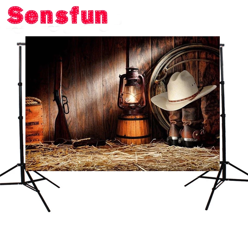 Виниловый фон для фотосъемки с изображением деревянного колеса сарая ковбой