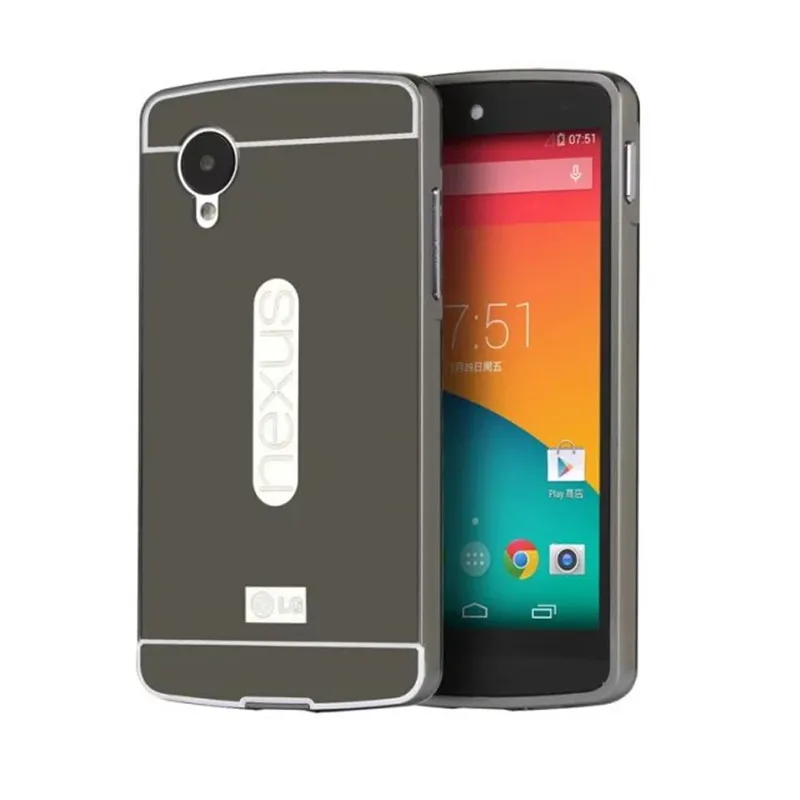 Для Google LG Nexus 5 D820 D821 чехол металлическая рамка с зеркальной задней крышкой жесткий чехол для Google E980 LG Nexus5 D820