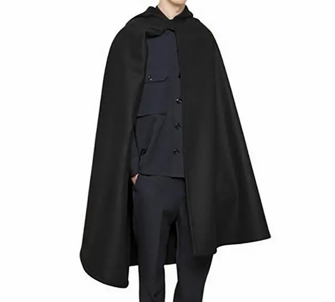 Мужское длинное Свободное пальто накидка с капюшоном|male long coat|long male coatlong coat spring |