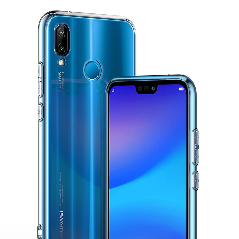 Чехол для Huawei Nova 3e тонкий кристально прозрачный мягкий чехол из ТПУ P20 Lite