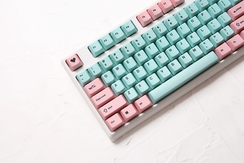 retro miami dye subbed sub dip keycaps oem profile for mechanical keyboard ansi 104 108 tkl 87 gh60 poker xd87 keycap | Компьютеры и