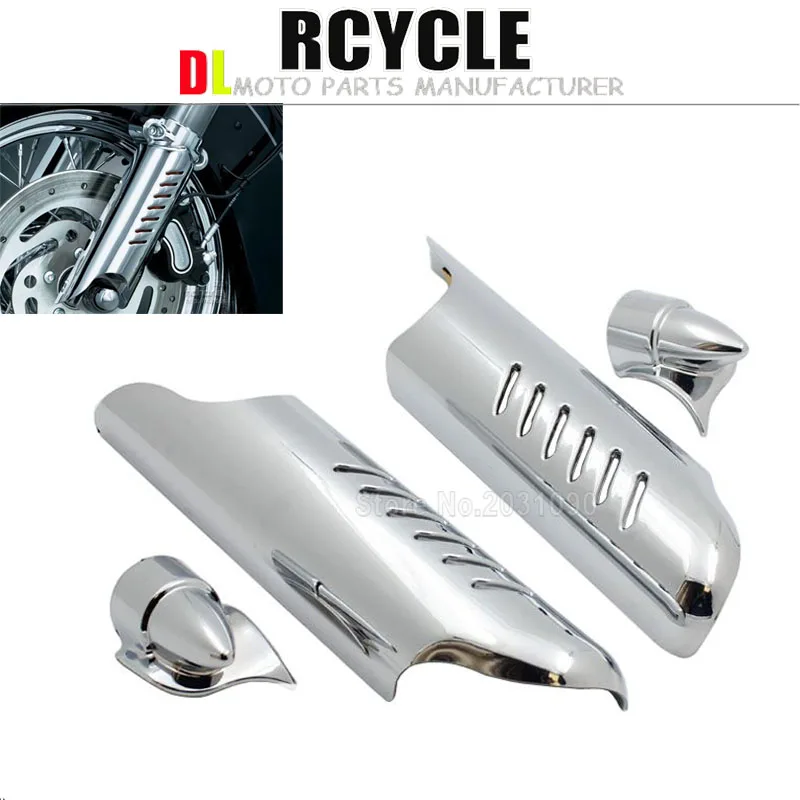 Хромированные дефлекторы для нижних ножек вилки Защитная крышка Harley Touring Bagger Road
