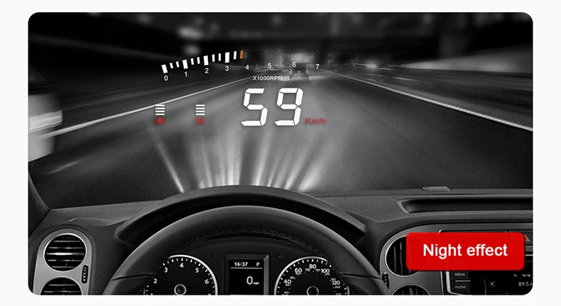 Автомобиль HUD gps Head Up дисплей спидометров Overspeed панель управления предупреждением лобовое стекло проектор
