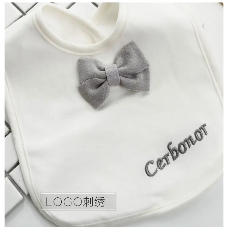 

2pcs/lot Baby Cotton Bibs Boys Girls Heart Tie Waterproof Saliva Towel Infant Kids Newborn Lace Feeding Wear Burp Cloth