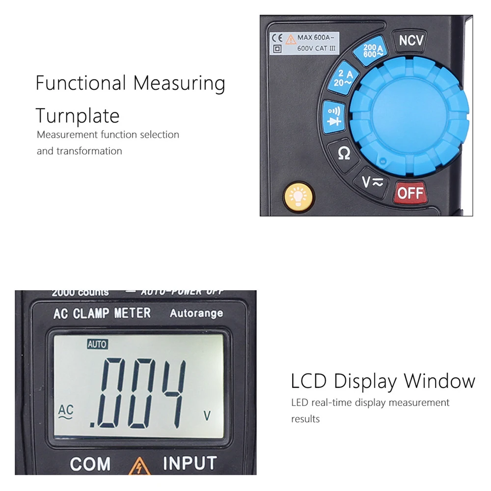 BSIDE Профессиональный переменный ток цифровой клещи ACM01Plus Автоматический