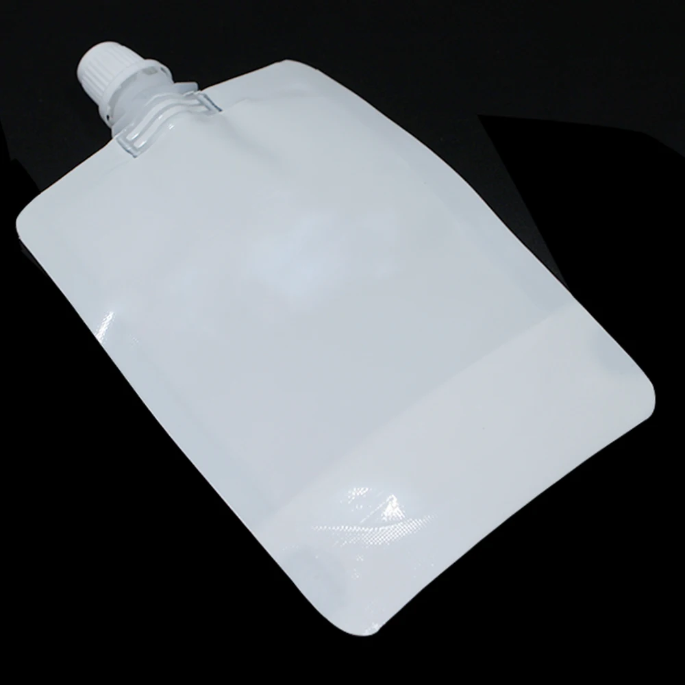 Розничная продажа стоячий белый пустой носик пакет для напитков пластиковый
