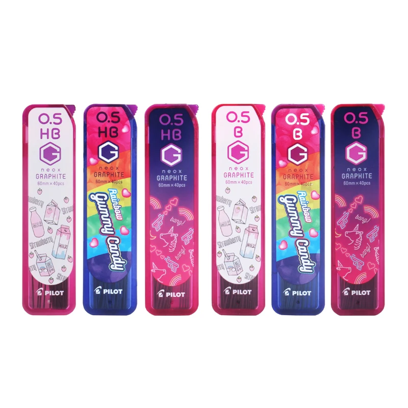 Japan Pilot X Nicola Magazine Limited Neox графитовые грифели для механических карандашей HRF5G20 0,5 мм B/HB 60 мм* 40 шт
