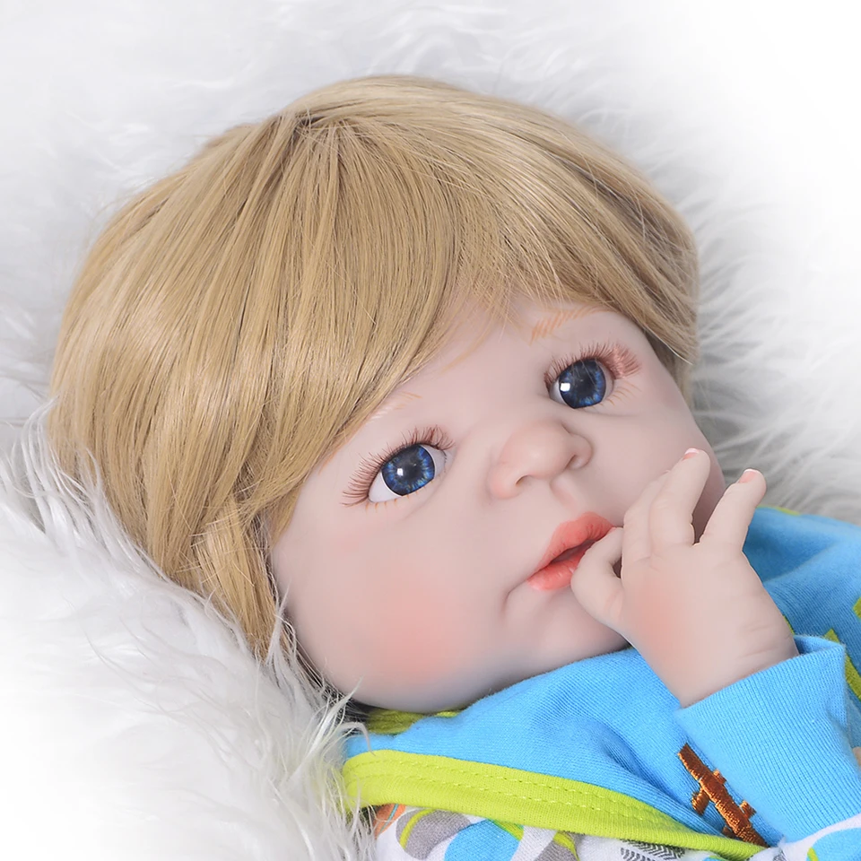 Latest unique 55cm Silicone Reborn boy Boneca Realista Super handsome Baby Dolls For girls Birthday Gift Bebes toy | Игрушки и хобби